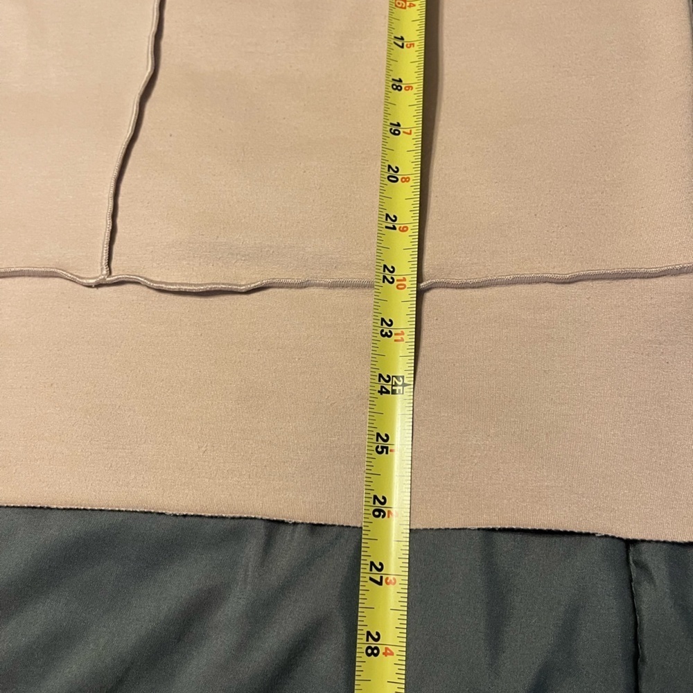 Spanx Top Perfect Length XS Beige Dolman Sleeve Raw Seams Comfy Knit - Picture 7 of 9